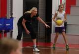 Australian Basketball icon Lauren Jackson put almost a hundred players trough their paces at the Snakepit on Monday as part of her She Hoops coaching program. Picture by Sylvia Liber