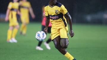 Alou Kuol came off the bench to score Central Coast's winner and settle a tense AFC Cup final. (Mark Evans/AAP PHOTOS)
