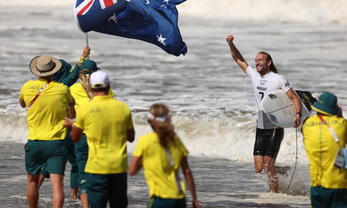 Bronzed Aussie: Owen Wright. Picture: Ryan Pierse/Getty Images