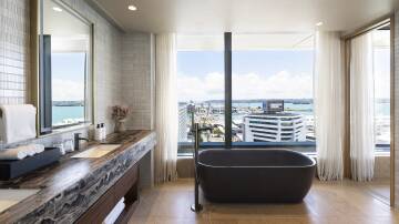A stunning hotel with water views has opened in the heart of Auckland