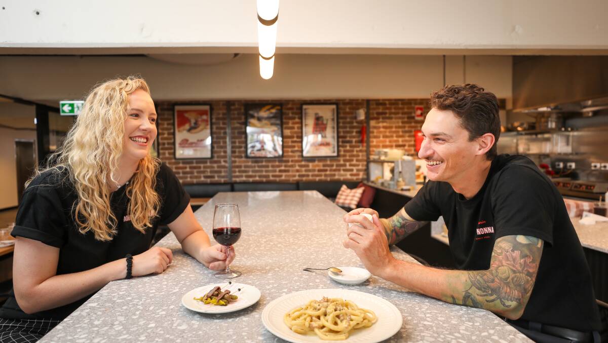 Cassie and Matt Bugeja at their all-day diner Ain't Nonnas. Picture by Adam McLean