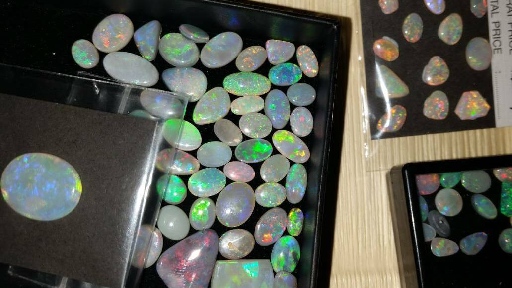 Clayton Love referred to the stolen opals (pictured) as "pups" and said they were "worth good dough". Picture NSW Police Force