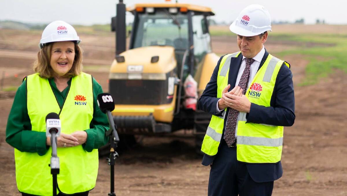 Shellharbour MP Anna Watson and Helath Minister and Keira MP Ryan Park at the Shellharbour Hospital site in March 2024. Picture supplied