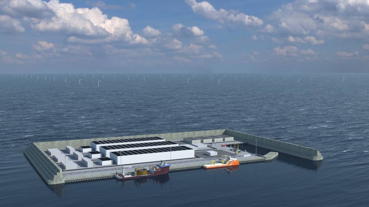 A visualisation of the energy island concept released by the Danish Energy Agency. Picture supplied