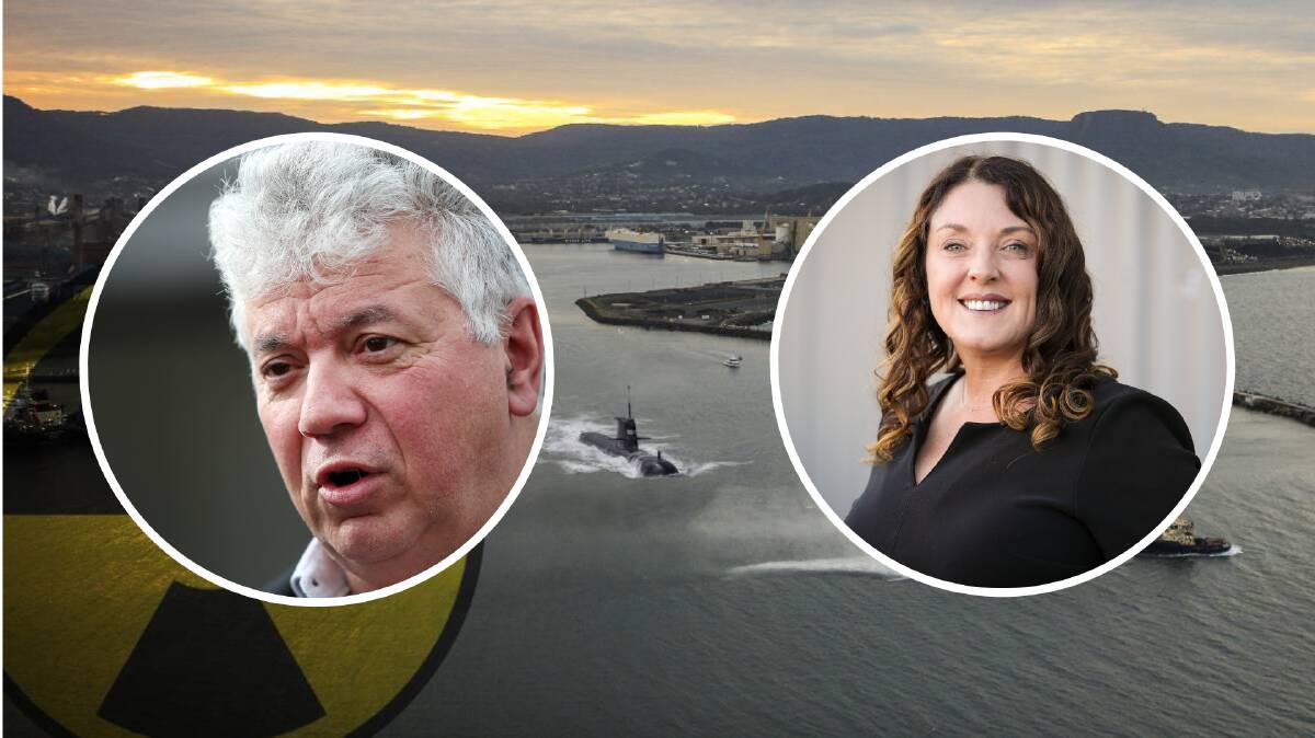 South Coast Labour Council secretary Arthur Rorris (left) and Cunningham MP Alison Byrnes (right) have differed on the AUKUS deal. Image digitally altered