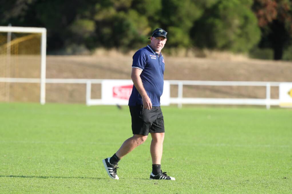 Former Socceroo Scott Chipperfield in 2019 when he was coach for the Stingrays. Picture by ACM.