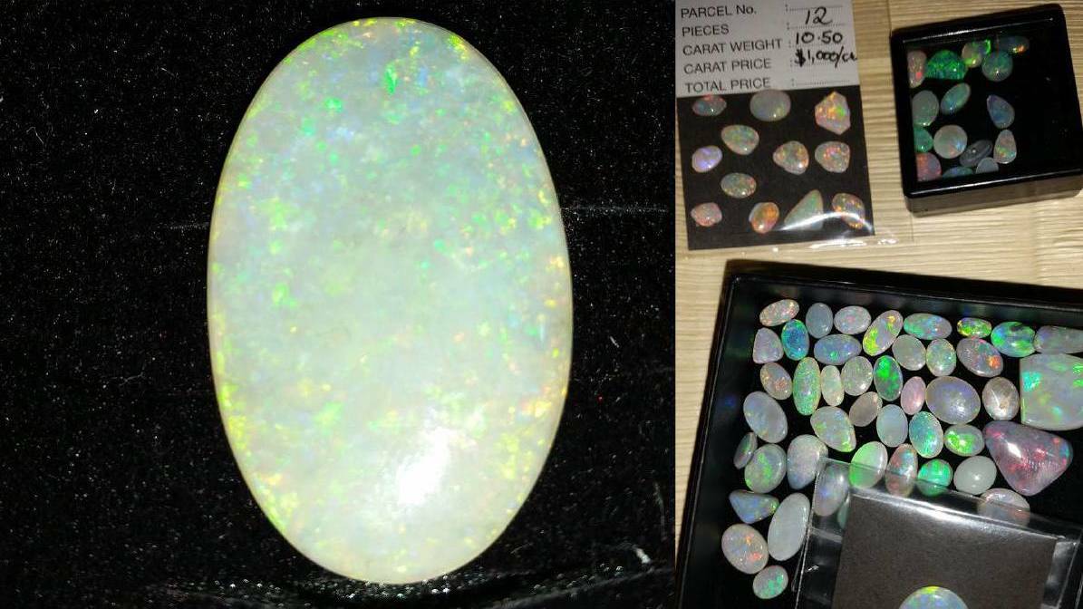 Some of the opals stolen from Albion Park Rail in February 2021. Picture: NSW Police Force
