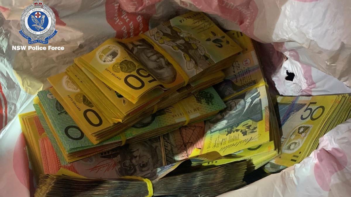 Drugs and money were seized during the raids. Picture by NSW Police Force.