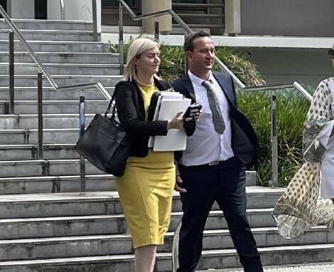 Shane Goulder leaving Wollongong Local Court after his December hearing. Picture by ACM.