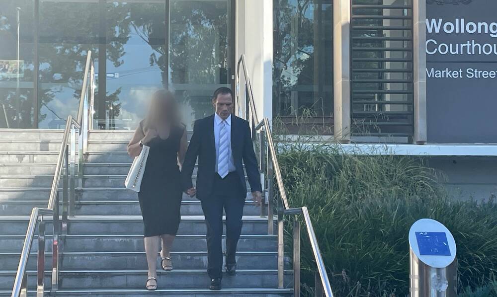 William Anthony La Palombara leaving Wollongong Local Court on Wednesday, March 29. Picture by Grace Crivellaro.