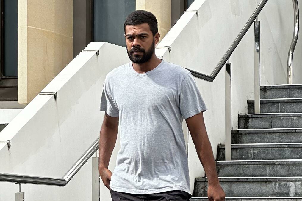 Keenan Simon leaving Wollongong courthouse earlier this week. Picture by ACM