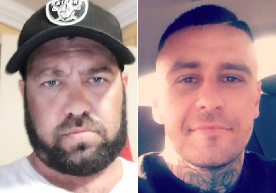 Franke Coe (left) and Tyson Bayley (right) were sentenced at Wollongong District Court on Tuesday, October 31. Pictures from NSWPF, Facebook