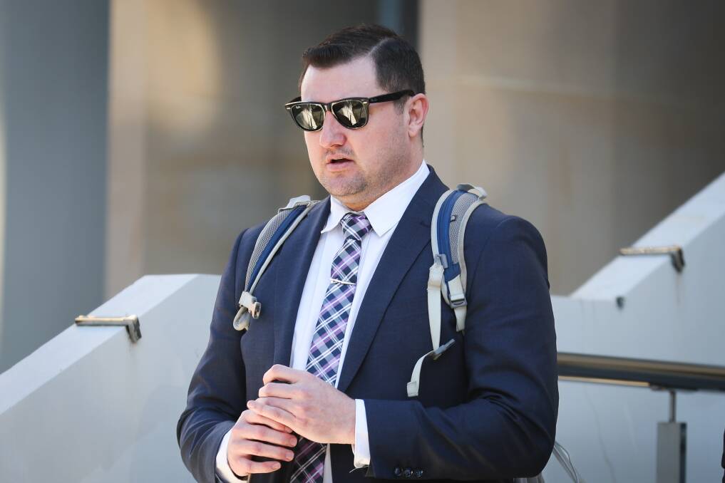 Keith William Eshman leaving Wollongong courthouse on June 27. Picture by ACM
