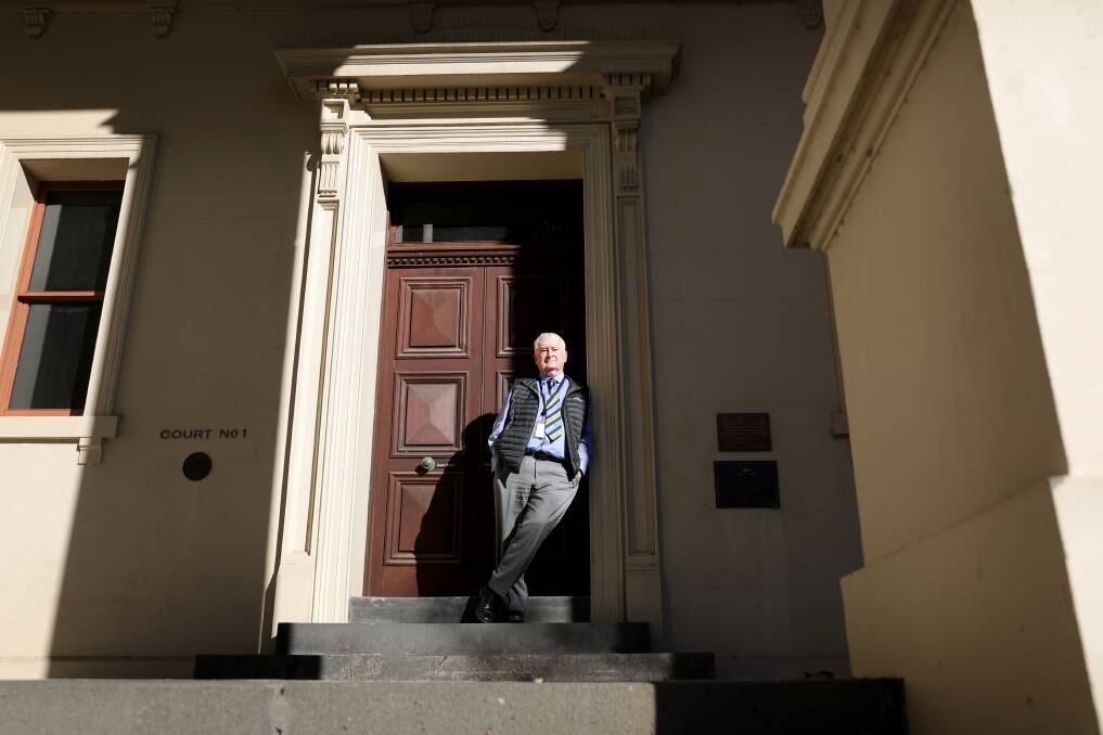 Magistrate Chris McRobert outside Wollongong courthouse on his last day of work, June 25. Picture by Sylvia Liber