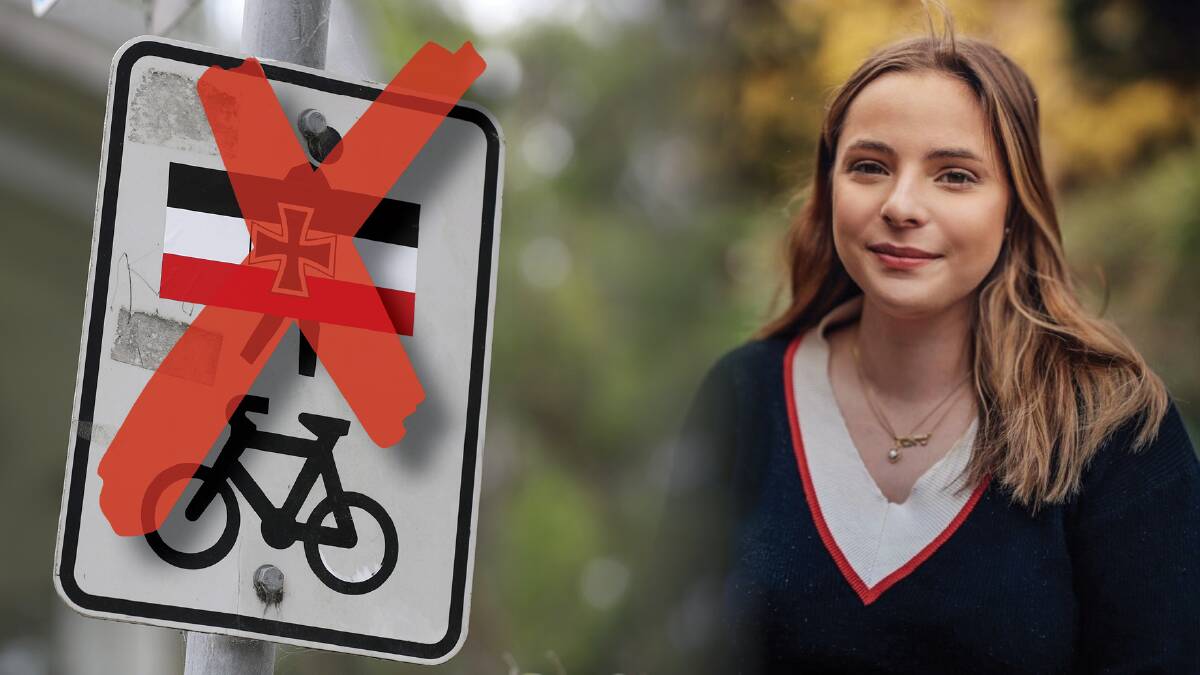 WUSA General Secretary Tiana Myers and the student union condemned anti-Semitism, including offensive social media posts and signs around Wollongong. Picture right supplied, left by Robert Peet