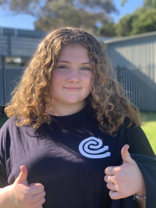 Illawarra Sports High School student Ataya Clancy was one of the student coaches, designing activities for Elouera students. Picture:Supplied