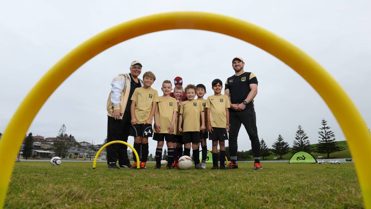 Adam Casey (right) and his wife Kylie are gearing up for a busy July school holiday clinic at the Adam Casey Football Academy. Picture by Adam McLean