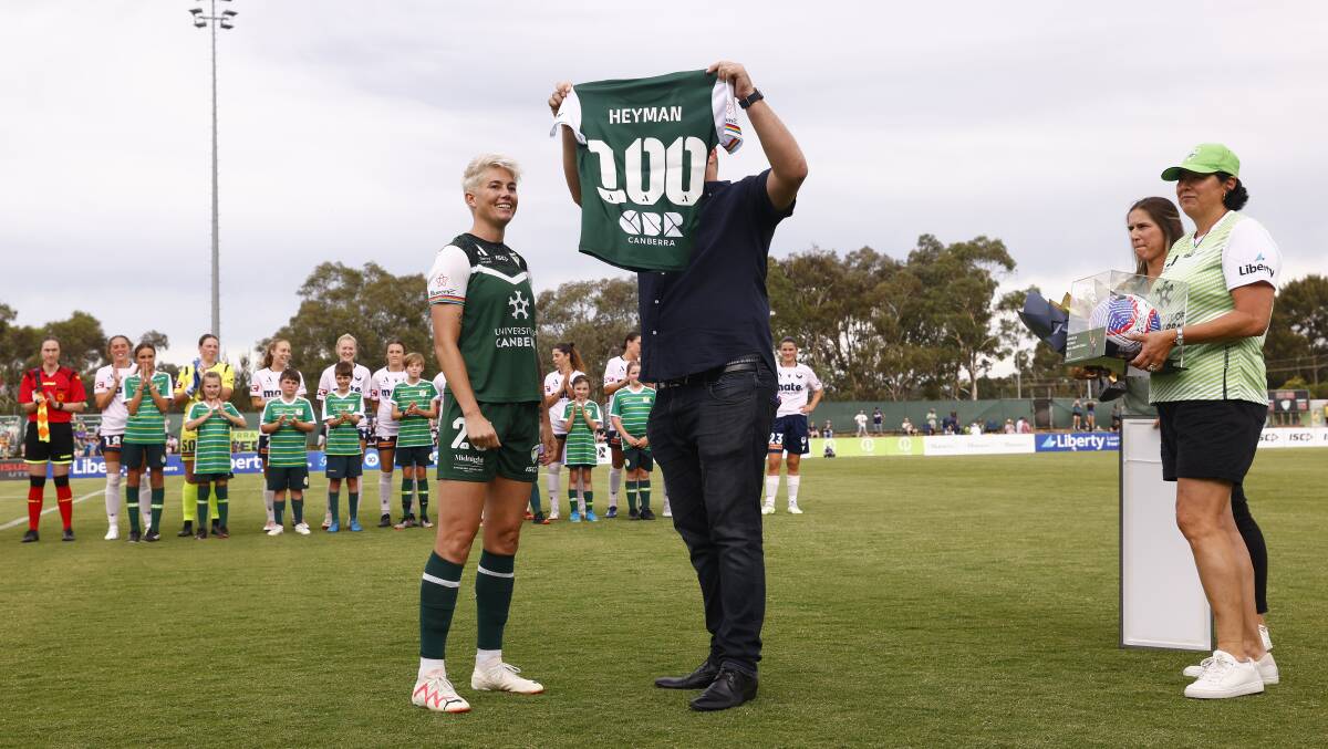 Heyman recently scored her 100th A-League Women's goal. Picture by Keegan Carroll