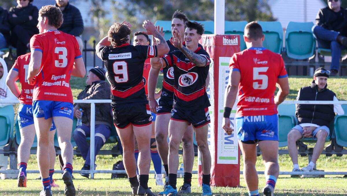 Collegians beat Wests 26-4 to go top of the Illawarra League table. Picture by Adam McLean