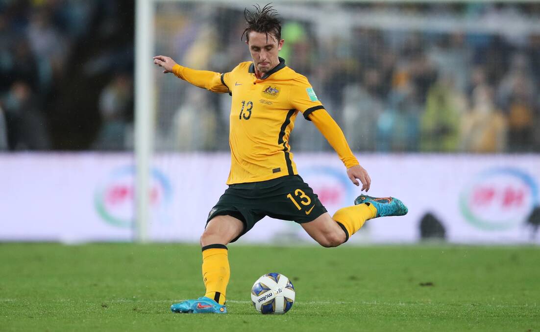 King playing with the Socceroos. Picture - Matt King/Getty Images