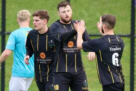 Josh O'Hanlon scored a double and guided Helensburgh to a 4-1 win against Shellharbour at Ian McLennan Park on Saturday, July 6. Picture by Adam McLean