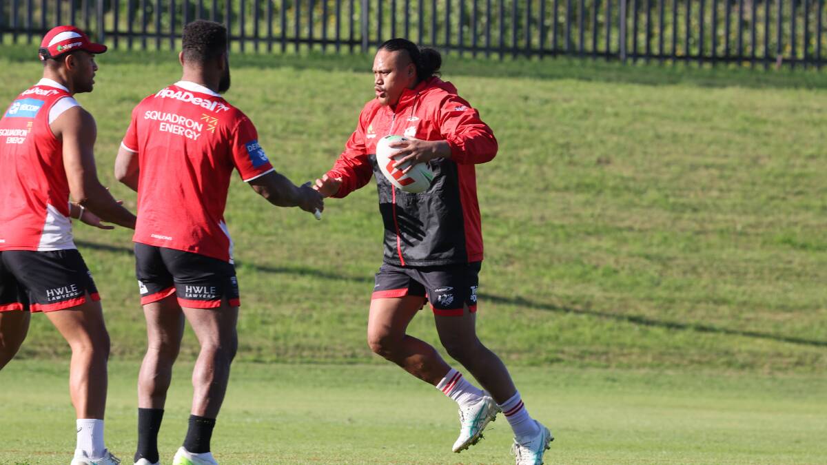 Luciano Leilua says St George Illawarra are a completely different club under Shane Flanagan. Picture by Robert Peet