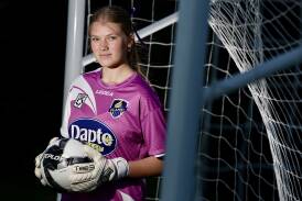 South Coast Flame U16 goalkeeper Abby Inman is looking to score an overseas scholarship in the USA. Picture by Adam McLean