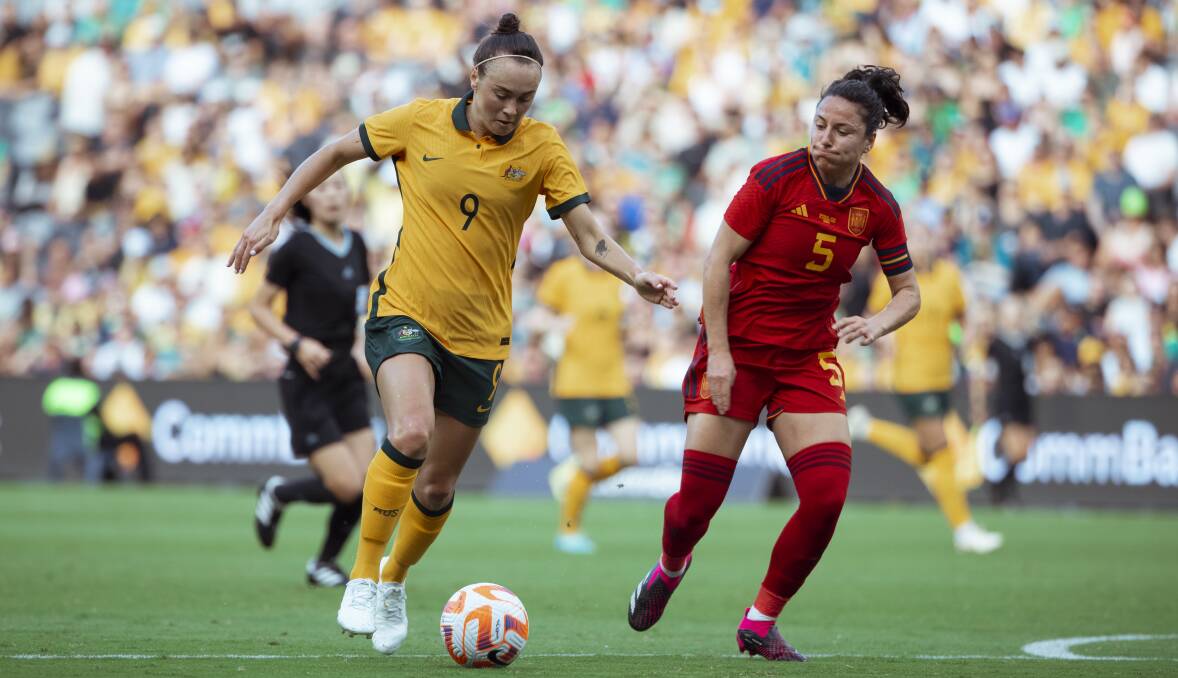 In her fourth World Cup, will Caitlin Foord be hoisting the trophy come in August? Picture - Football Australia