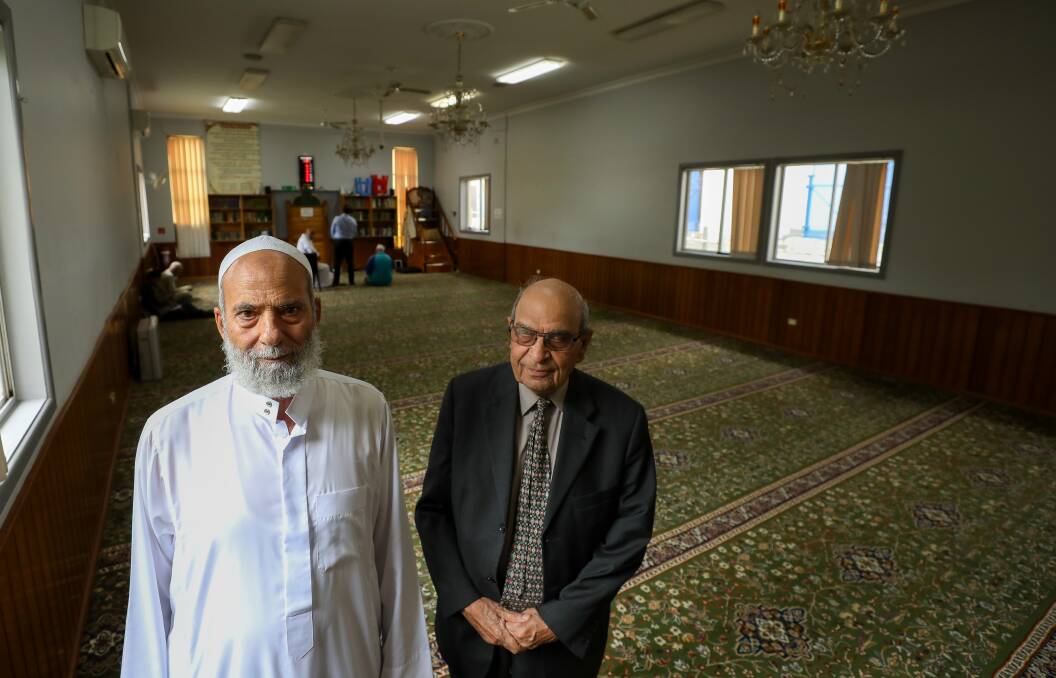 Omar Mosque Imam Sheikh Abdul Rahman with chairman Dr Munir Hussain. Picture by Adam McLean.