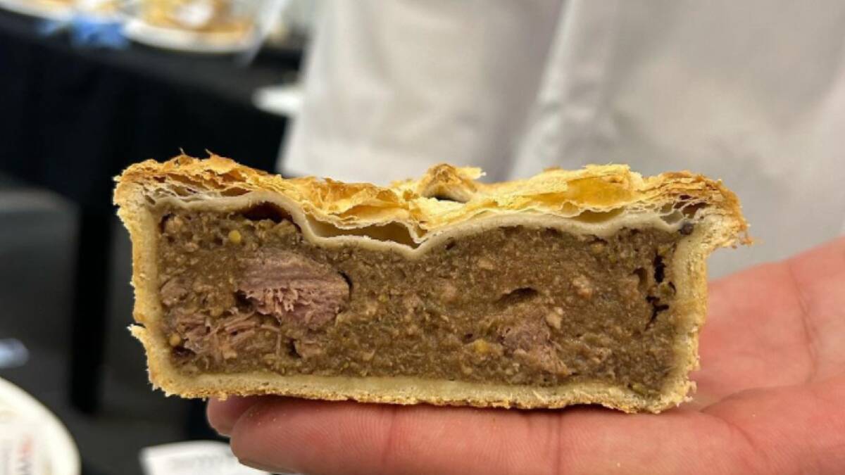 Meat pie cross section at the Baker's Association of Australia awards. File picture