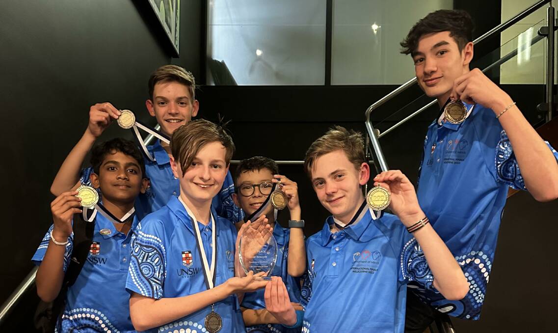 Edmund Rice students in Melbourne for the Tournament of Minds competition. Picture supplied