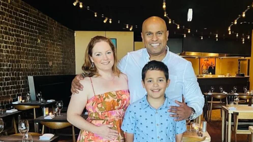 Rajiv Jayarajah with his wife and son. Picture by GoFundMe