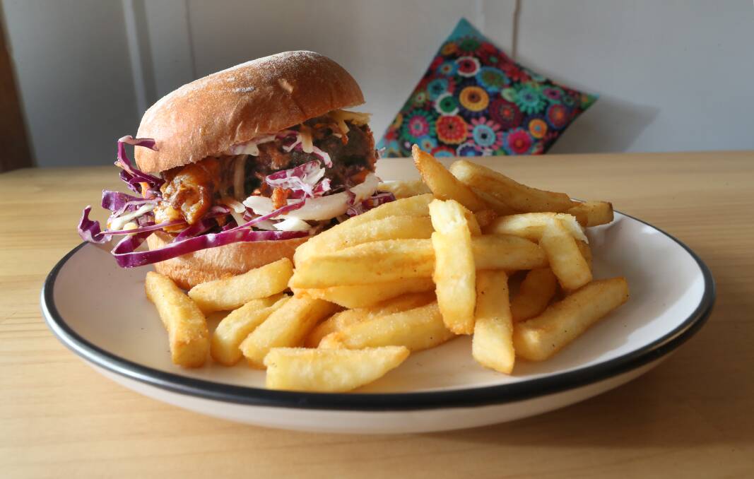 Pulled pork burger from Frida's Cantina. Picture by Robert Peet
