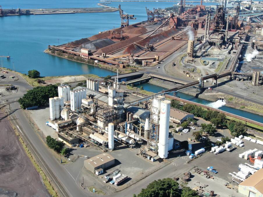 The site of the Coregas facility, in the grounds of the Port Kembla steelworks. Picture: supplied