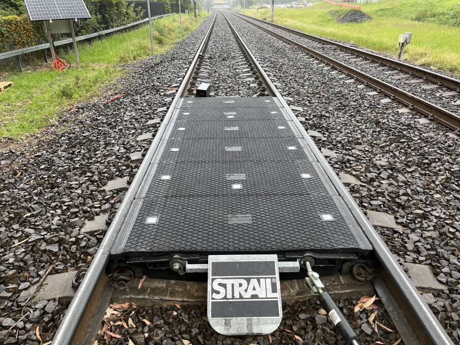 The new technology closes the gap left by rail lines on level crossings but also allows trains to pass over it.