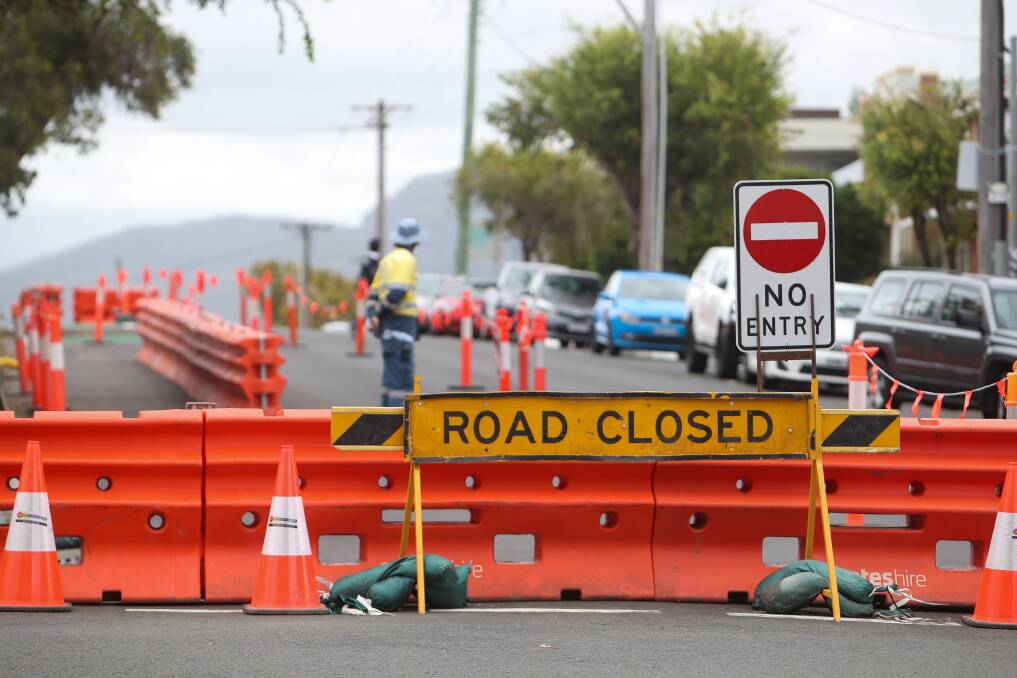 The closure of Smith Street to allow for the construction of a cycleway created controversy - a similar pop-up cycleway at Port Kembla is likely to be far less of an issue for locals. Picture: Adam McLean