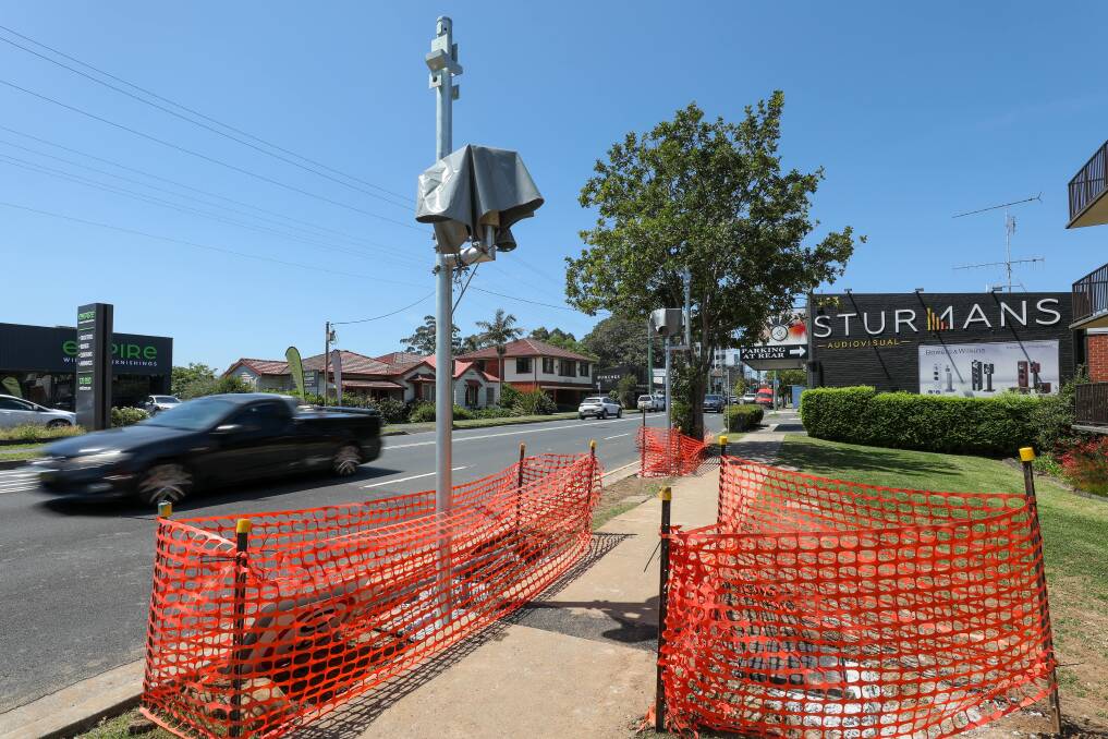 A new red-light speed camera on Crown Street is about to be switched on. Picture by Adam McLean