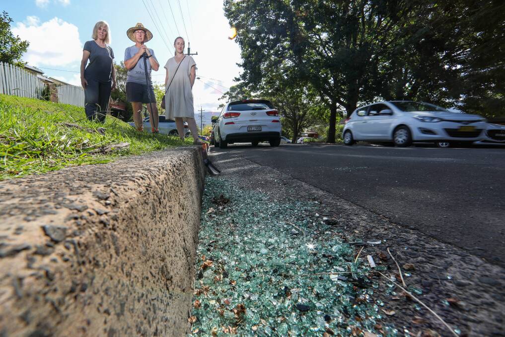Residents of The Avenue in Mt St Thomas, Lorraine Graham, Noel Broadhead and Belinda Steward are among those who have called over the years for safety improvements to the road. Picture by Adam McLean