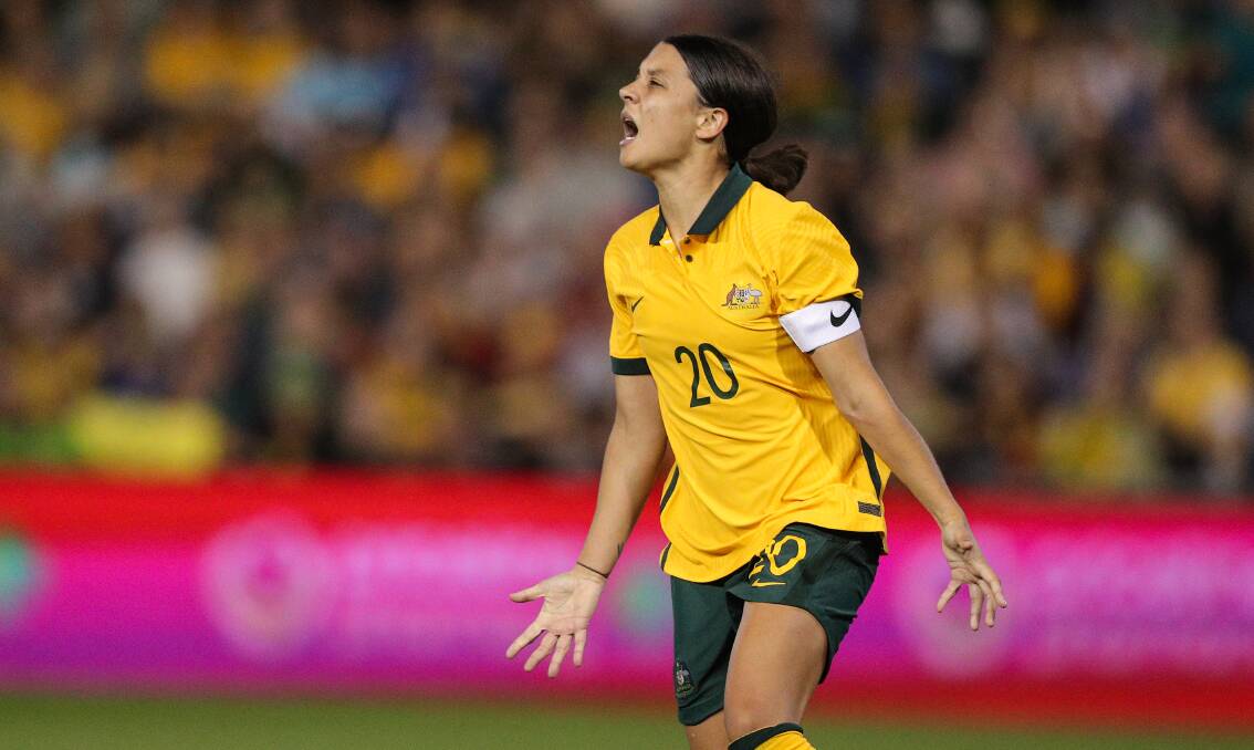 Sam Kerr is the face of the Matildas and the 2023 FIFA Women's World Cup. Picture by Max Mason-Hubers