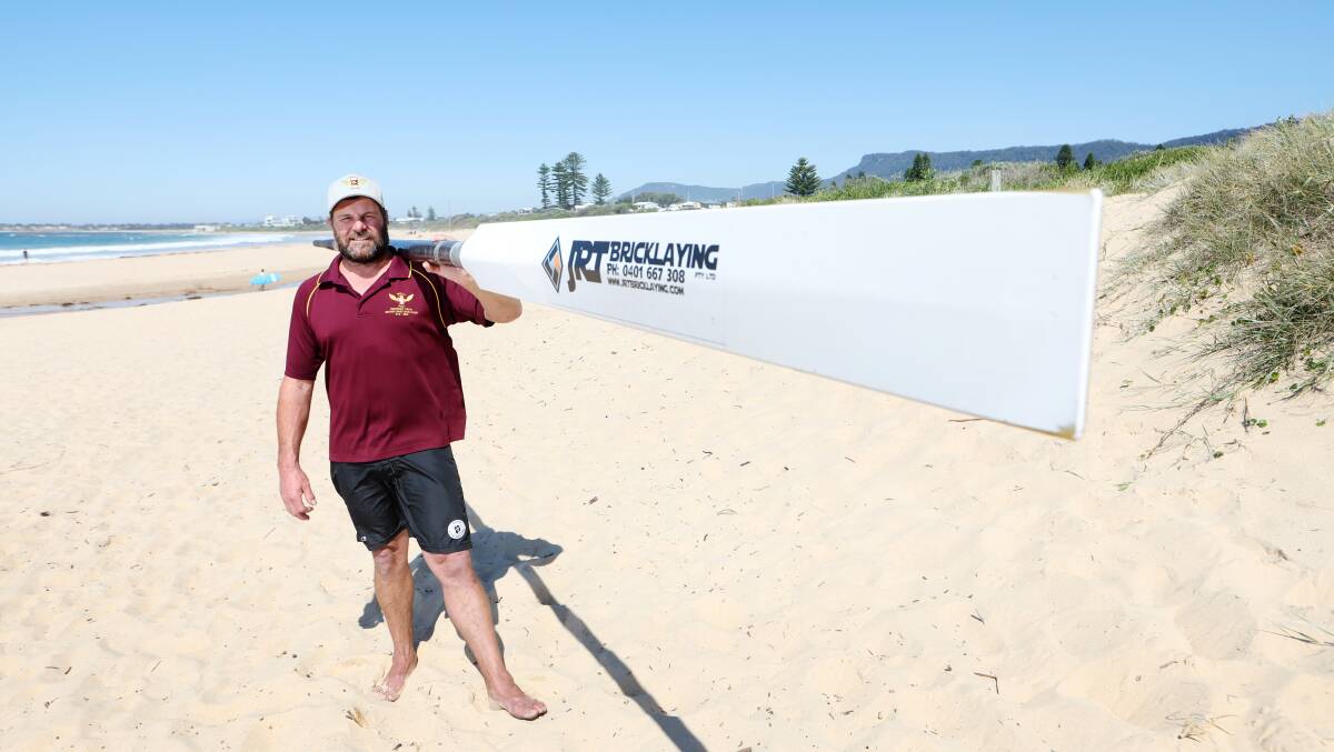 Bulli Surf Life Saving Club open men's sweep Shane Geloven has been in the role for about two decades. Picture by Sylvia Liber