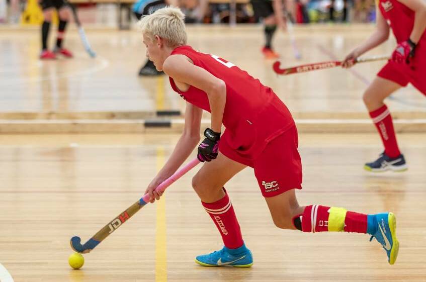 Taz Nyrhinen is representing Illawarra South Coast at NSW State Boys Under 18s Hockey Championships at the Illawarra Hockey Centre. Picture - Click InFocus
