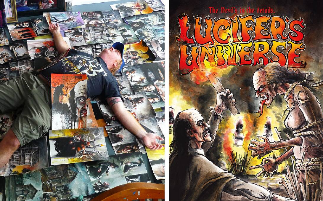 Artist Mike Foxall has found a way to put modern technology to good use. His 100-page graphic novel “Lucifer’s Universe” was made possible by the crowd-funding website Pozible.