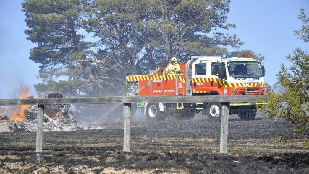 ACM file image of an RFS truck extinguishing a fire.