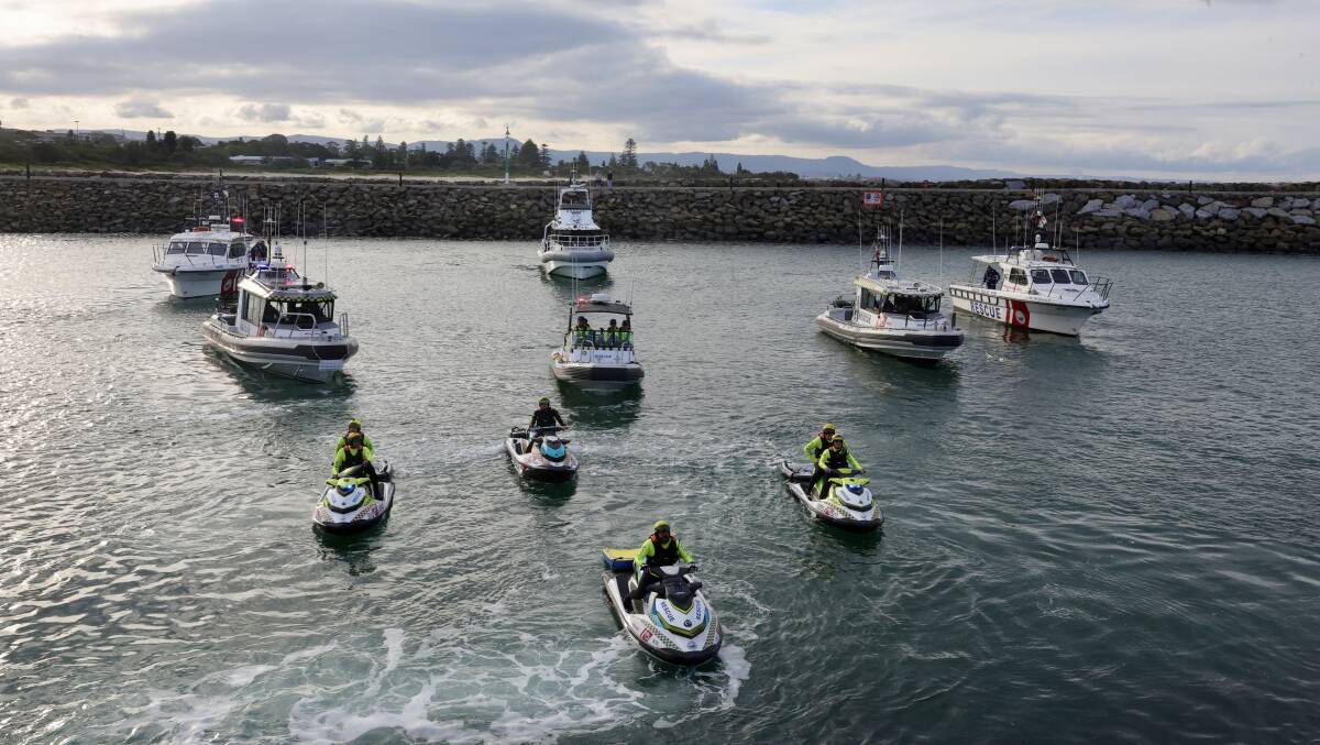 The Illawarra's Marine Rescue vessels on the water on Friday, May 24, 2024. Picture by Sylvia Liber