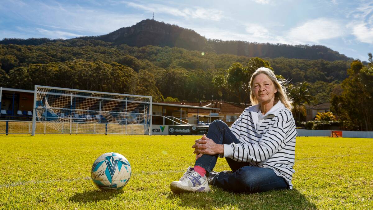 Julie Porter, the Illawarra's first woman to represent Australia, at Tarawanna Oval. A stand bears the name of her cousin, Phil Porter, and holds a special place in her heart. Picture by Anna Warr