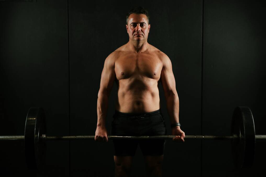 48-year-old Corrimal Plus Fitness owner Paul Panagiotidis, who had a heart transplant in 2020. Picture by Sylvia Liber
