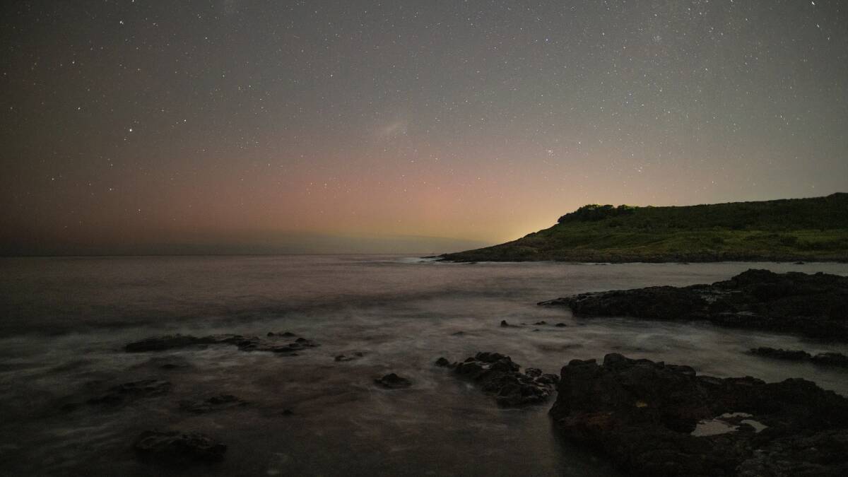 Aurora Australis from Shellharbour. Picture by David Metcalf