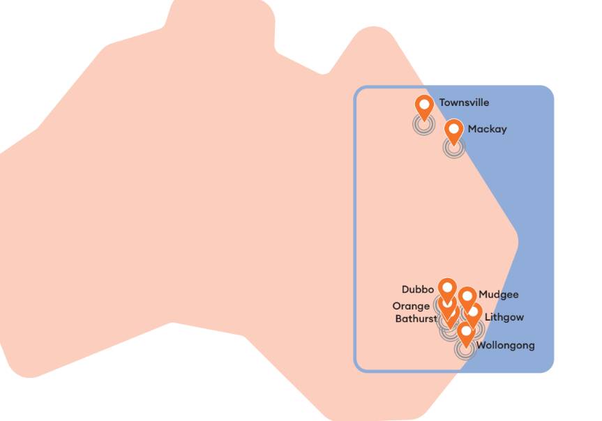 The Westfund report analysed eight regional areas in NSW and Queensland. Picture from Westfund report
