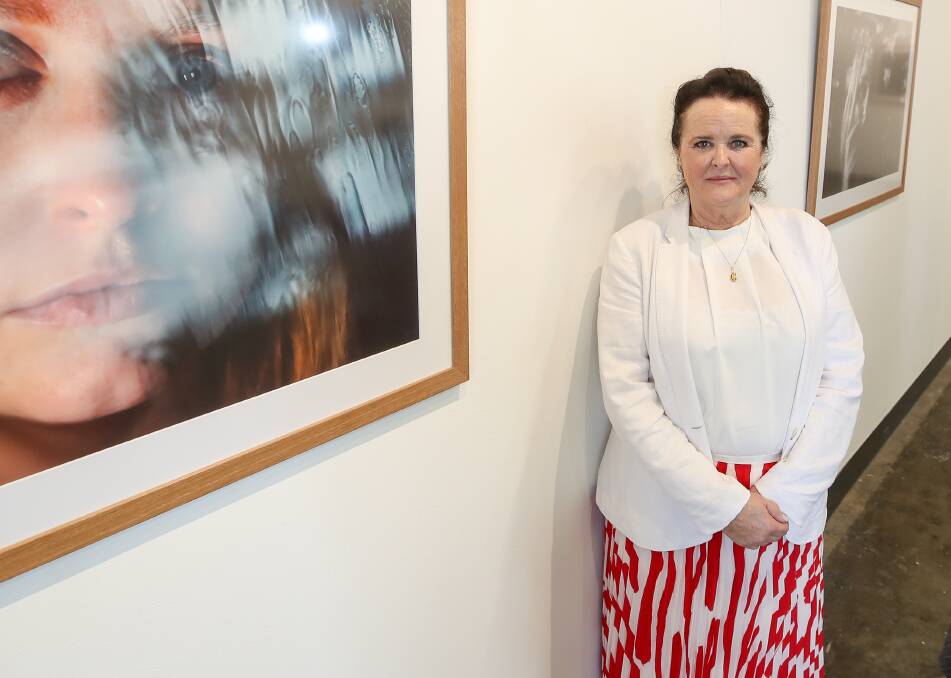 Shellharbour MP Anna Watson, pictured in 2020, at the launch of a photo exhibition highlighted the experiences of domestic violence victims.