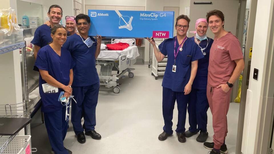The cardiac team, with Dr Ed Danson (centre right), at Wollongong Private Hospital. Picture supplied